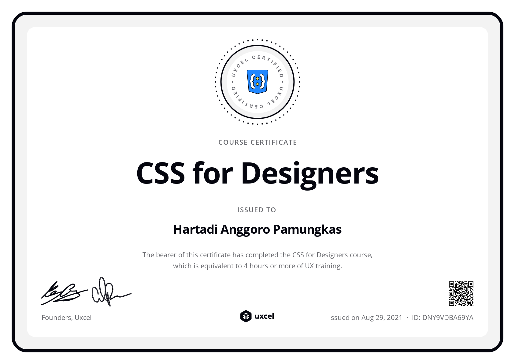 Hartadi Anggoro Pamungkas's certificate